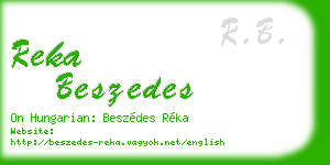 reka beszedes business card
